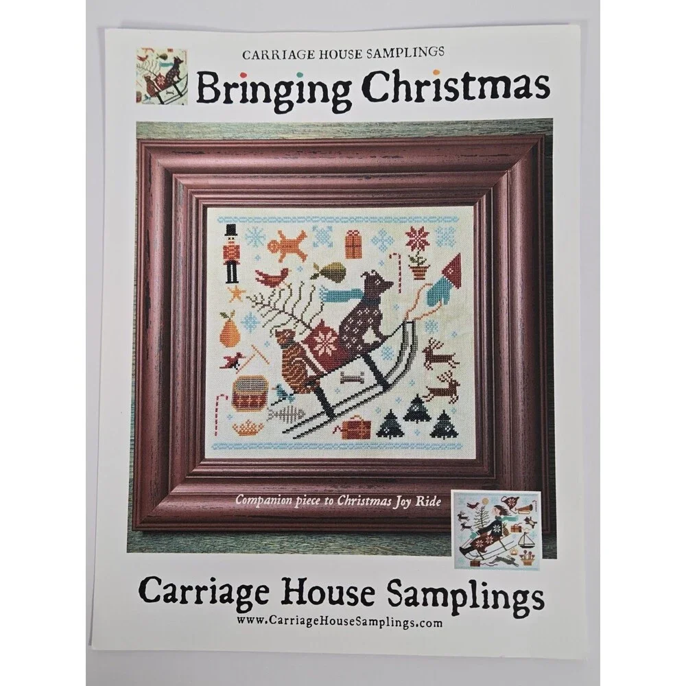 Carriage House Samplings Bringing Christmas Cross Stitch Pattern Chart 2019